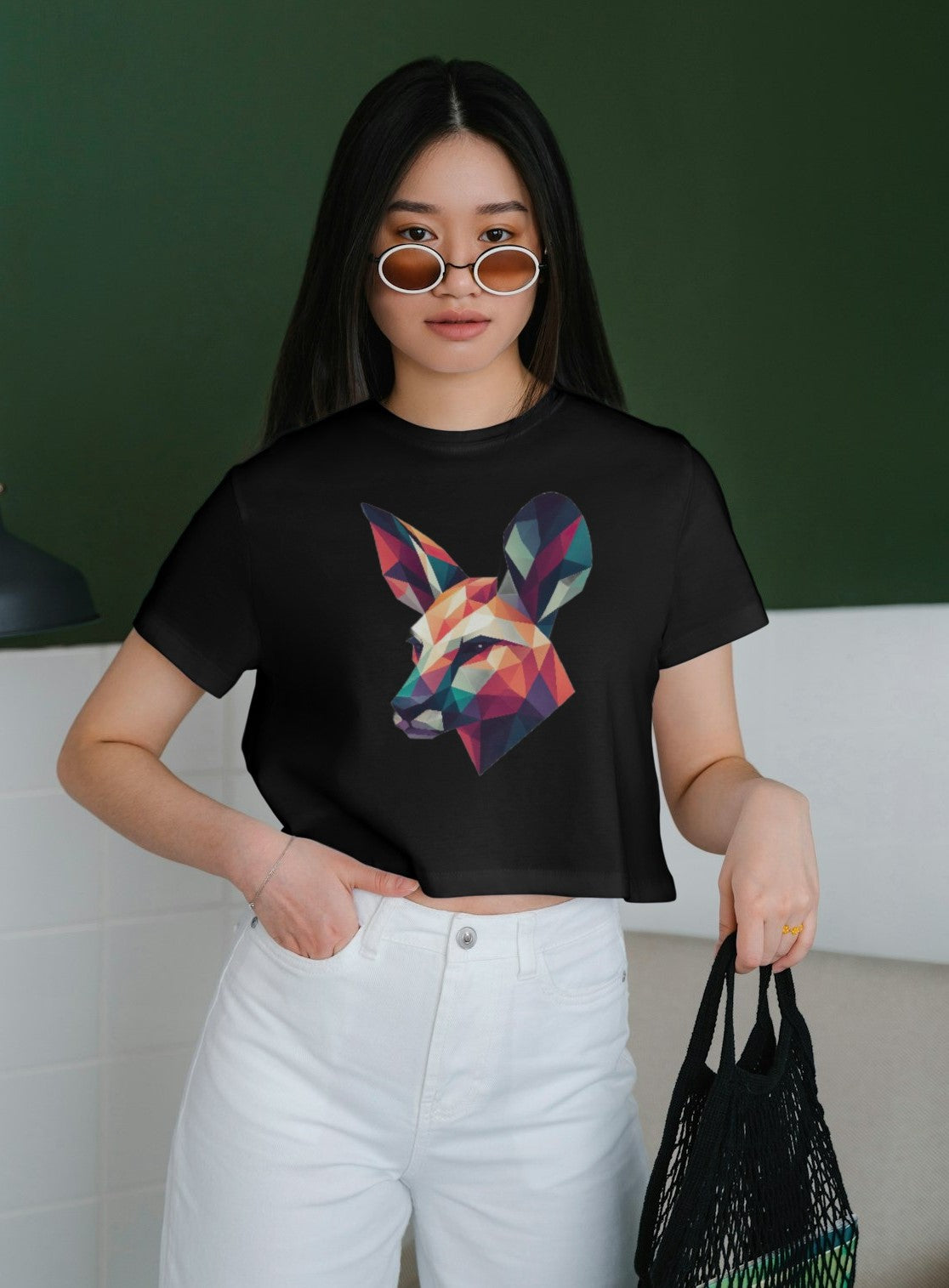 Geo Fox - Women's Crop Top