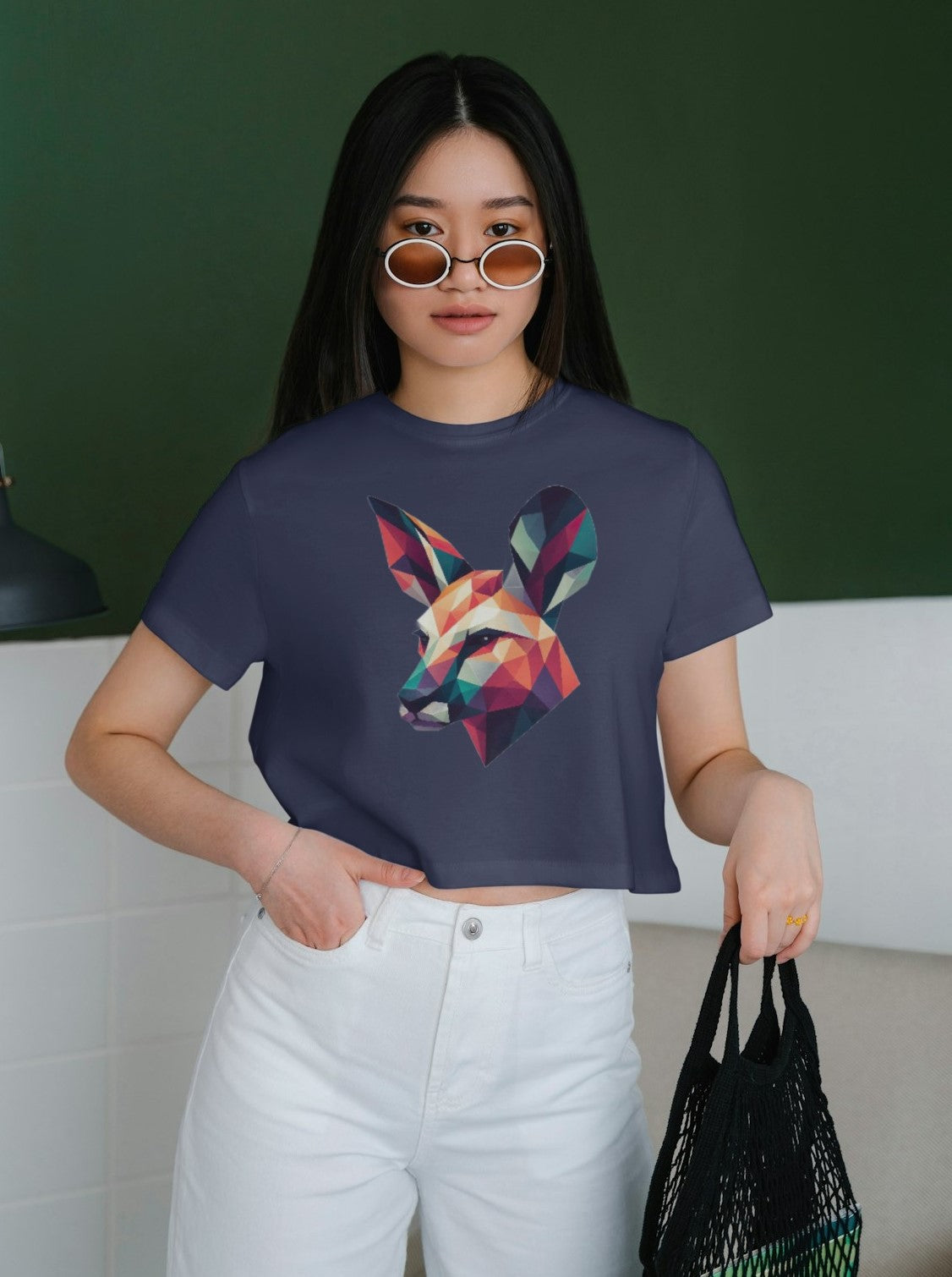 Geo Fox - Women's Crop Top