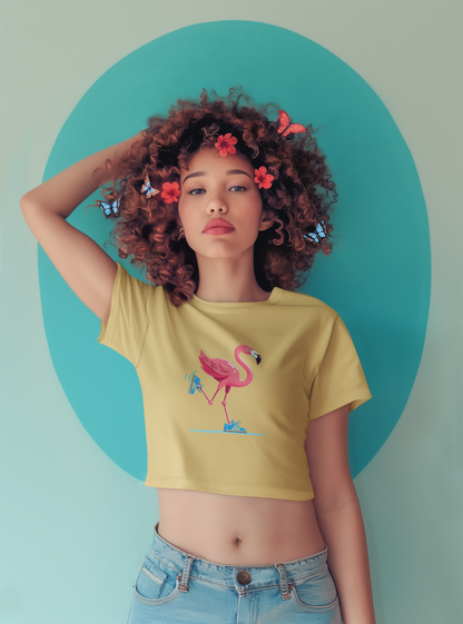 Flamingo Frolic - Women's Crop Top