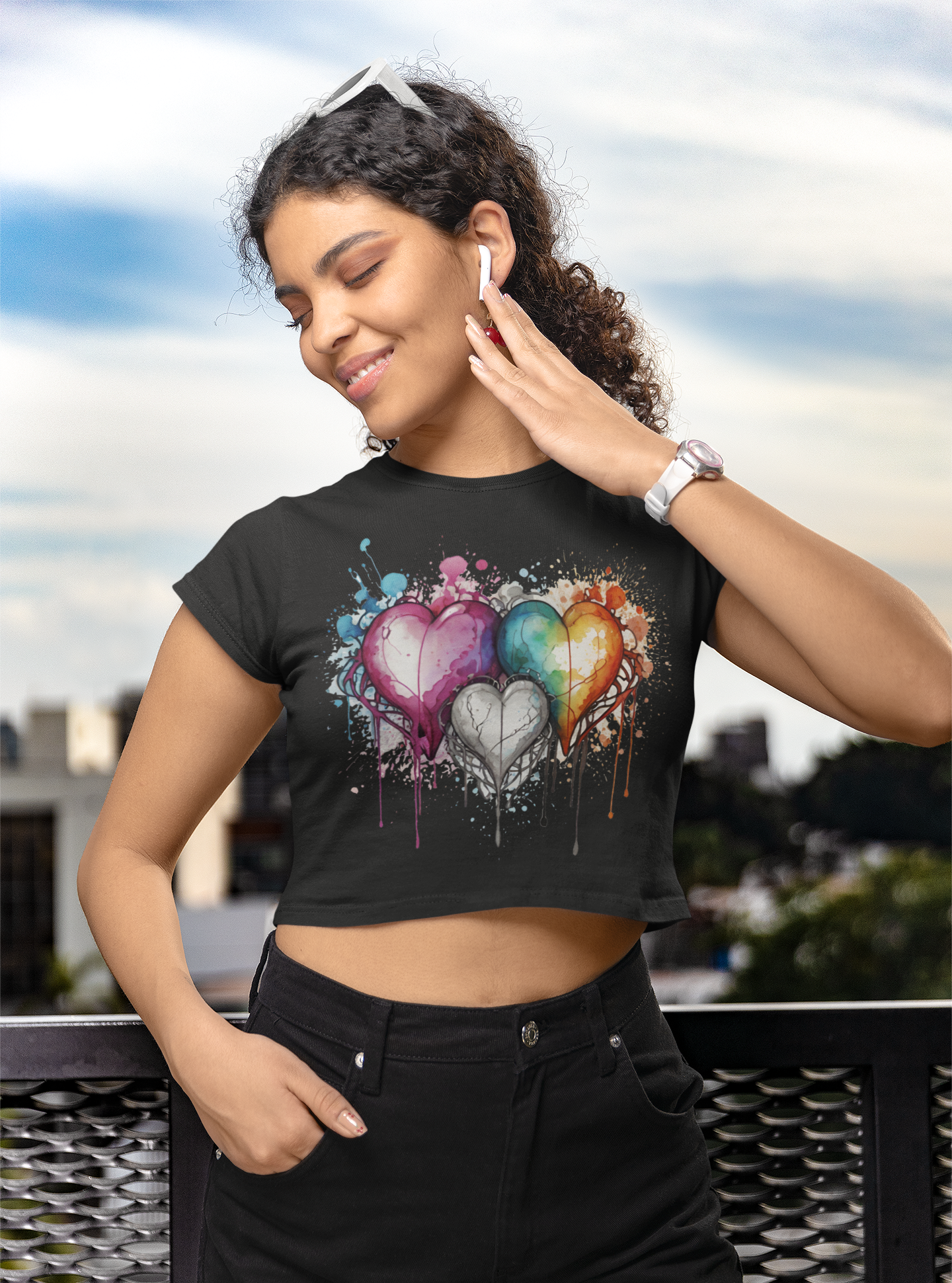 Heart Splash - Women's Crop Top