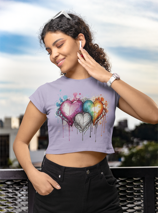 Heart Splash - Women's Crop Top