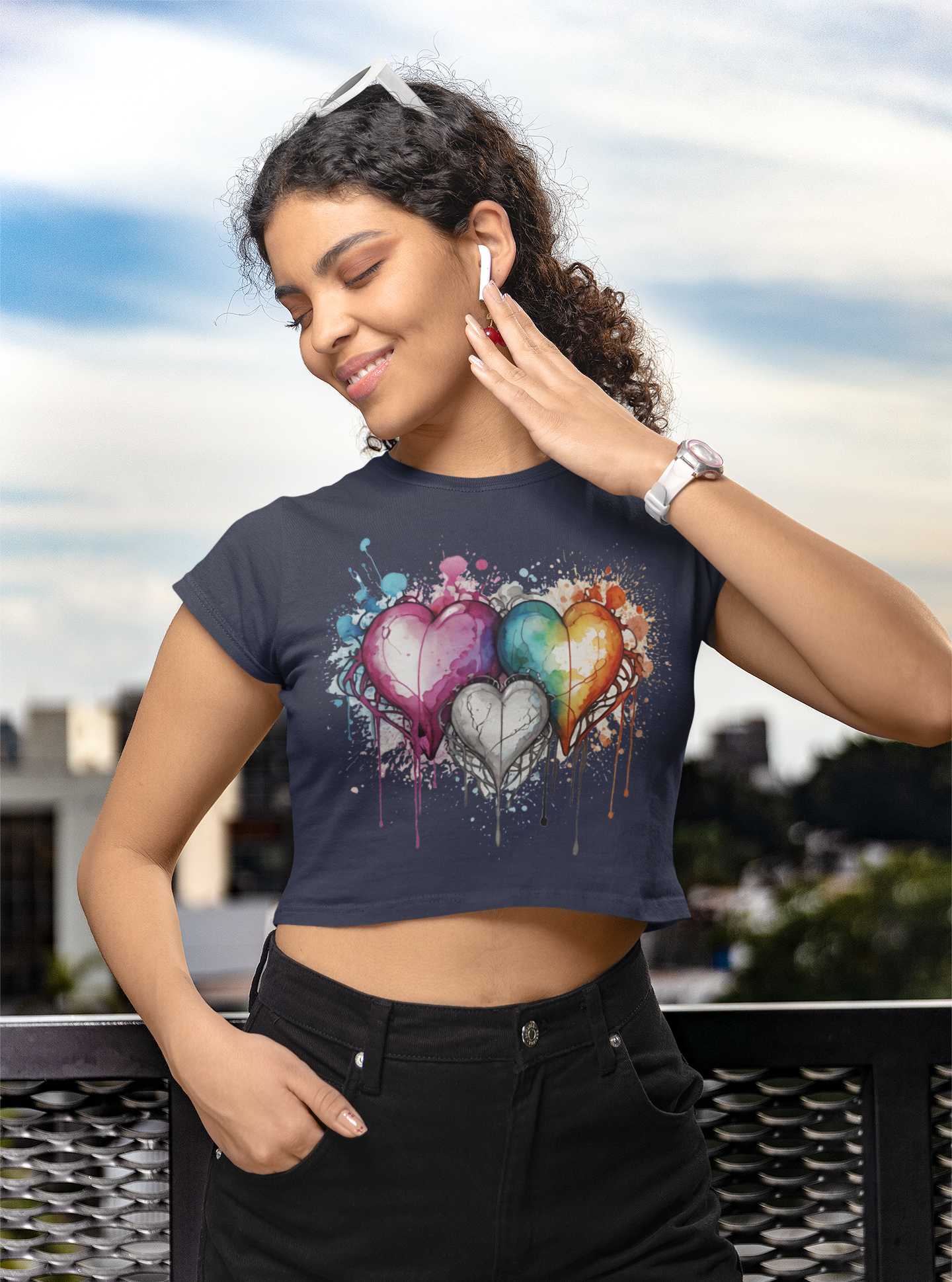 Heart Splash - Women's Crop Top