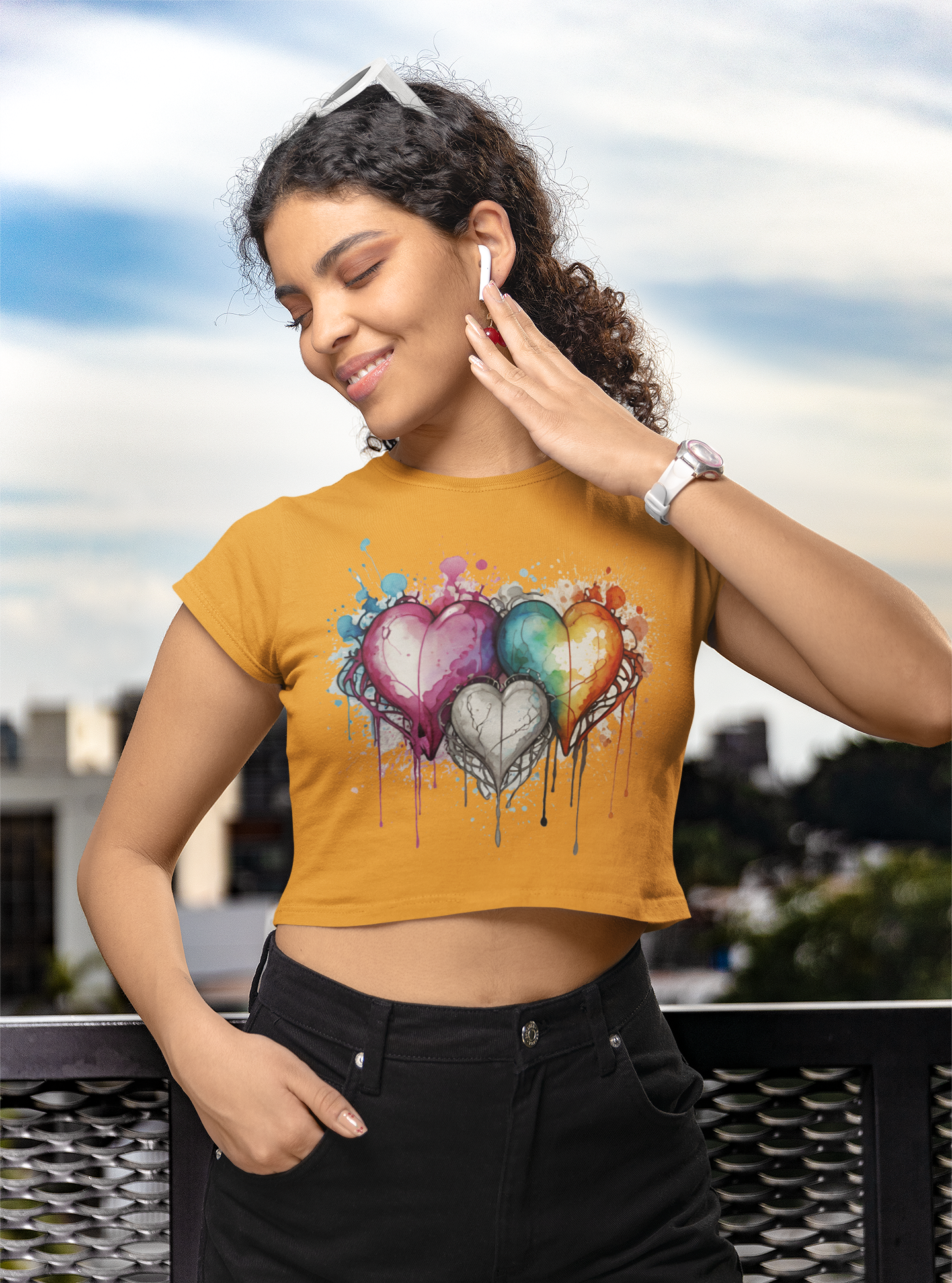 Heart Splash - Women's Crop Top