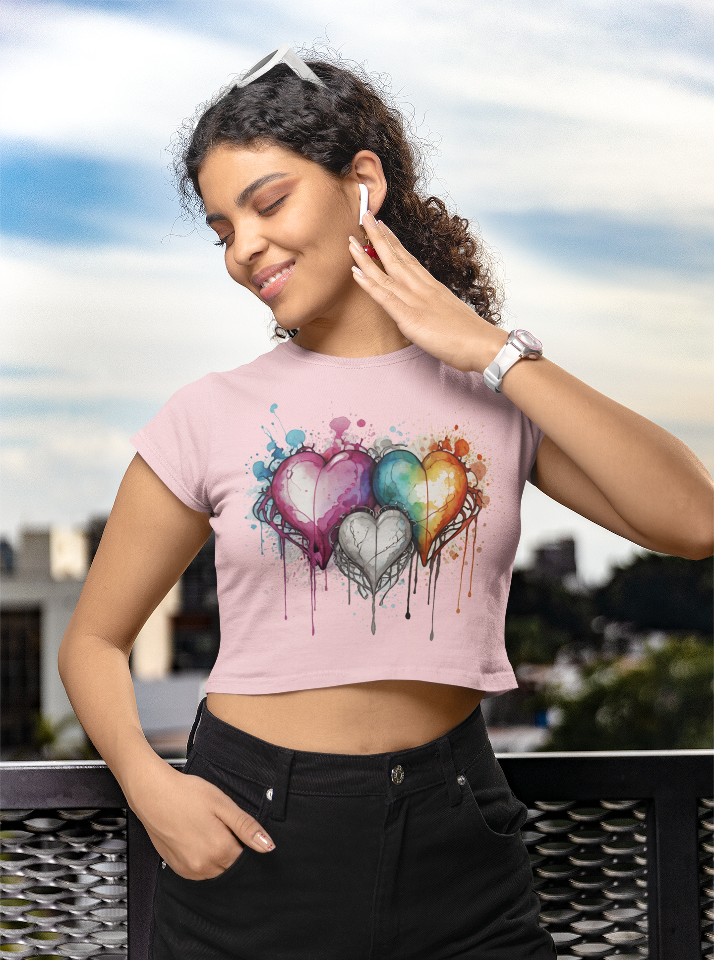 Heart Splash - Women's Crop Top