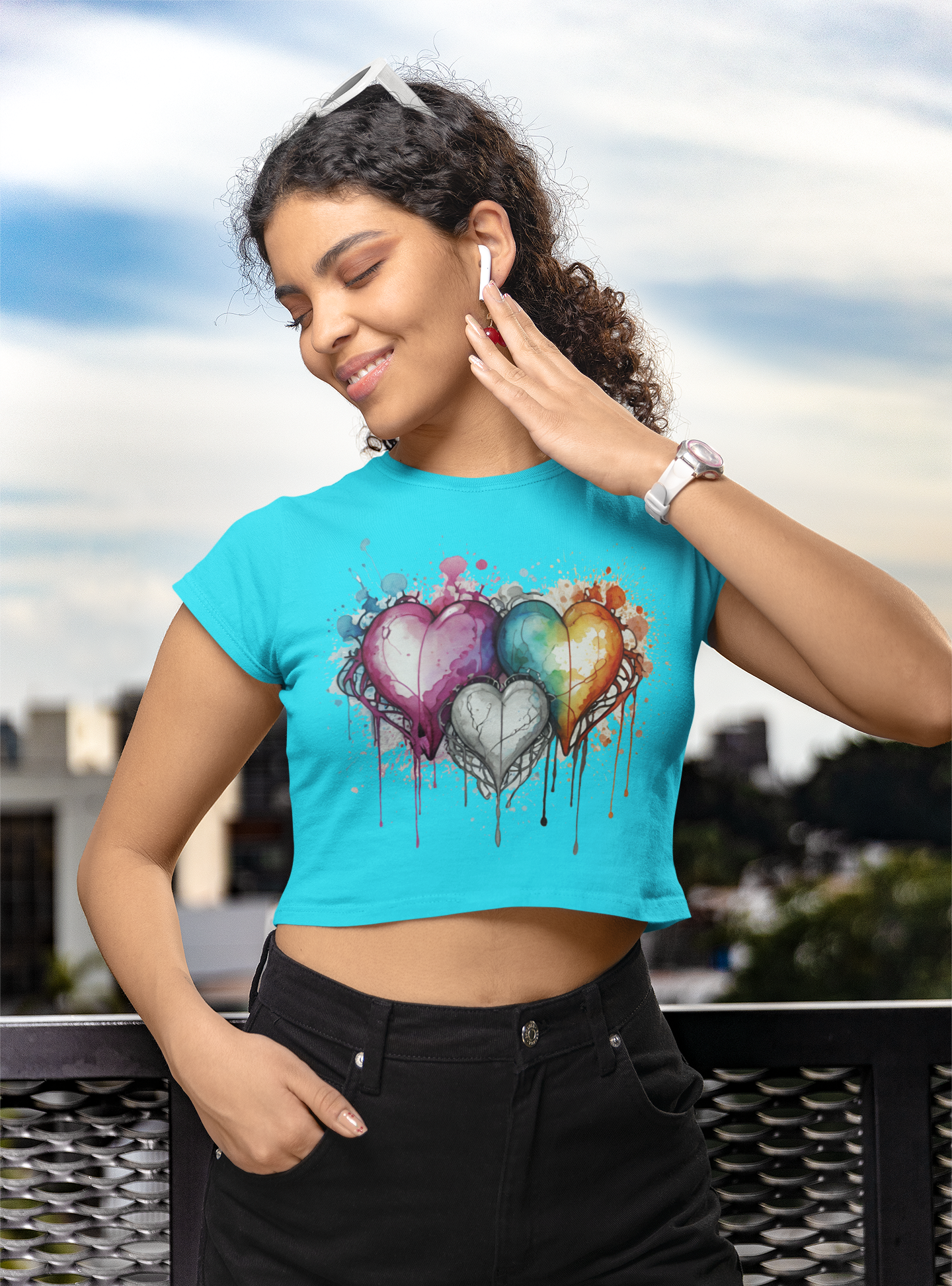 Heart Splash - Women's Crop Top