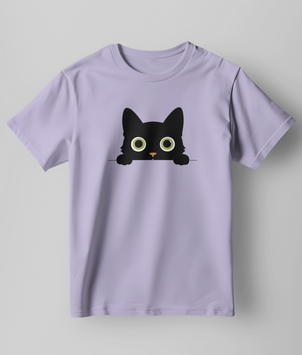 Peeking cat t shirt best sale