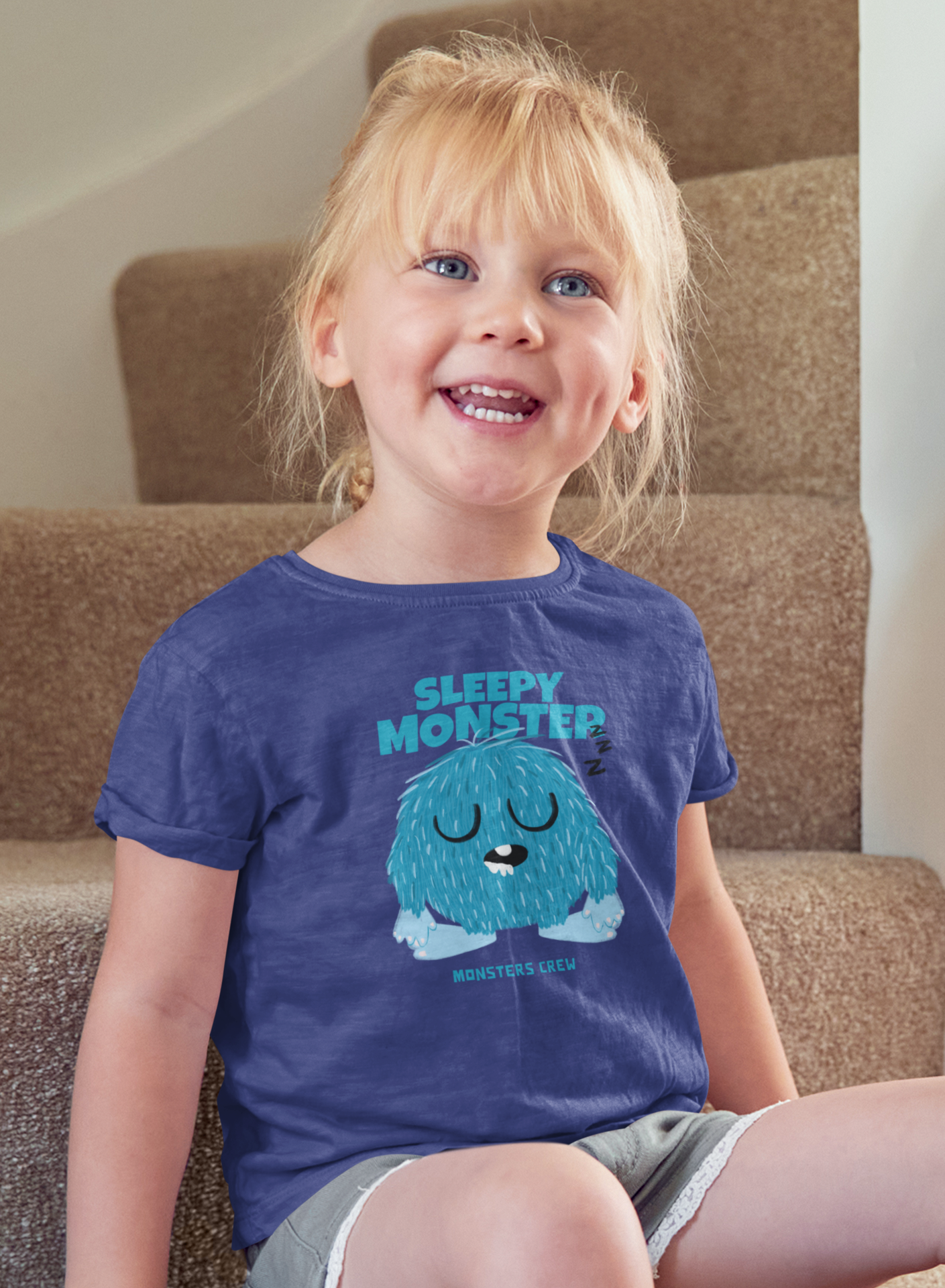 Sleepy Monster - Girl's T-shirt