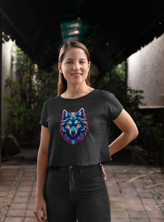 Neon Wolf - Women's crop top