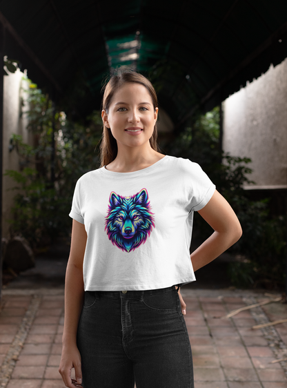 Neon Wolf - Women's crop top