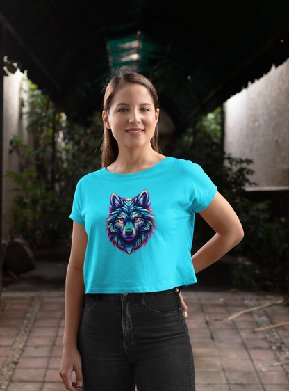 Neon Wolf - Women's crop top